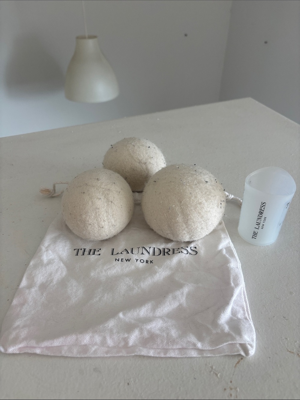 The Laundress Wool Dryer Balls with Laundry Measuring Cup